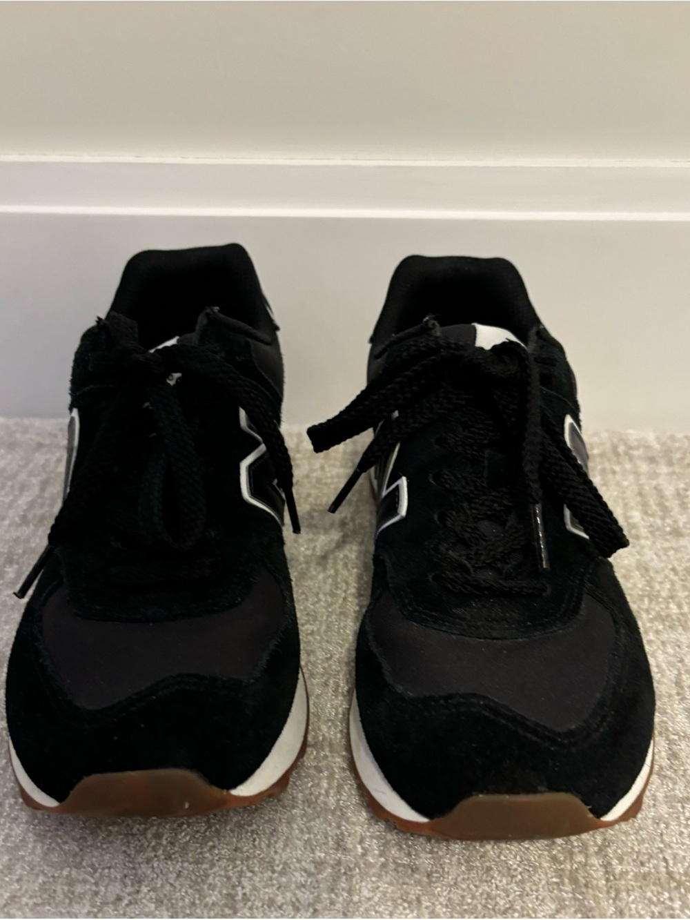 New Balance Black Sneakers with Zebra accent